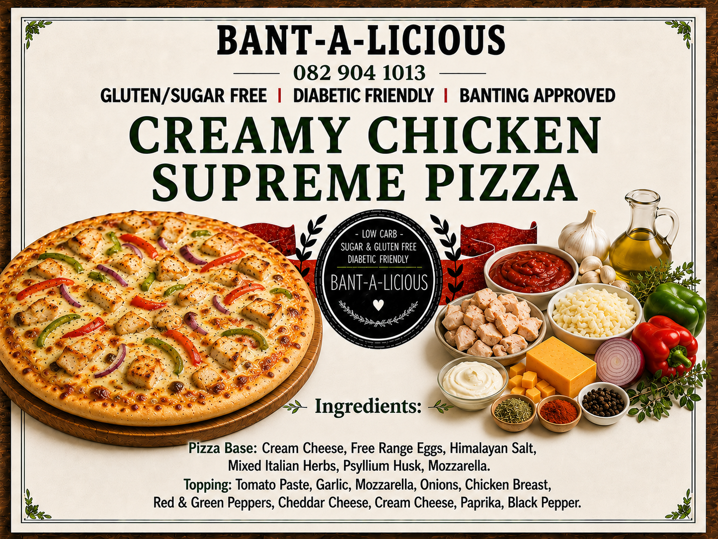 GOURMET CHICKEN PIZZA