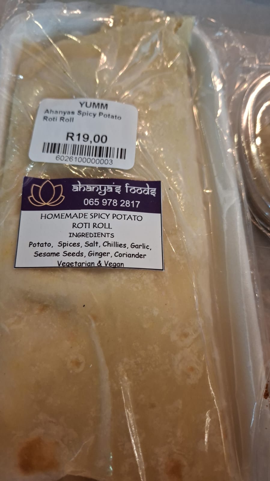 Ahanyas Spicy Potato Roti Roll