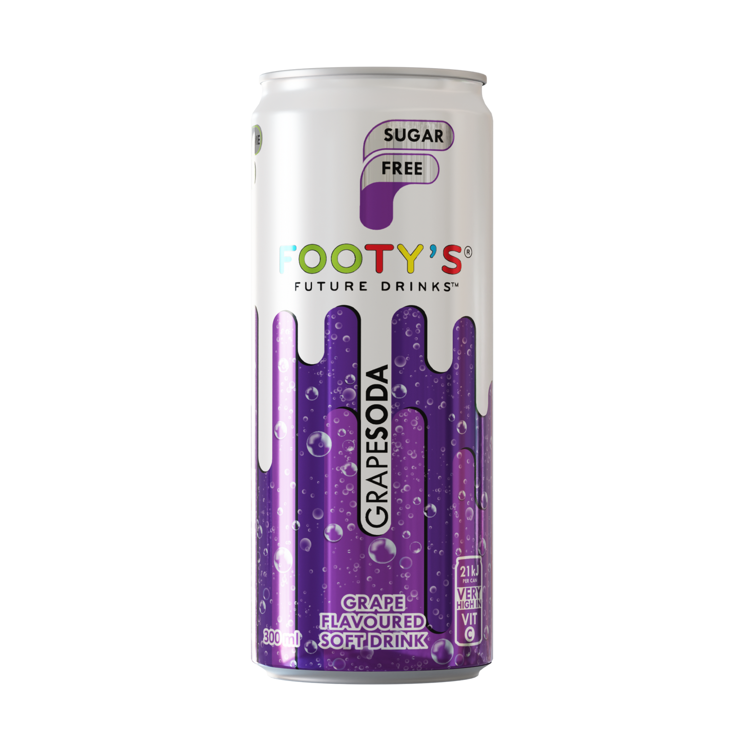 Footys Grape Soda Can