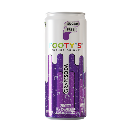 Footys Grape Soda Can