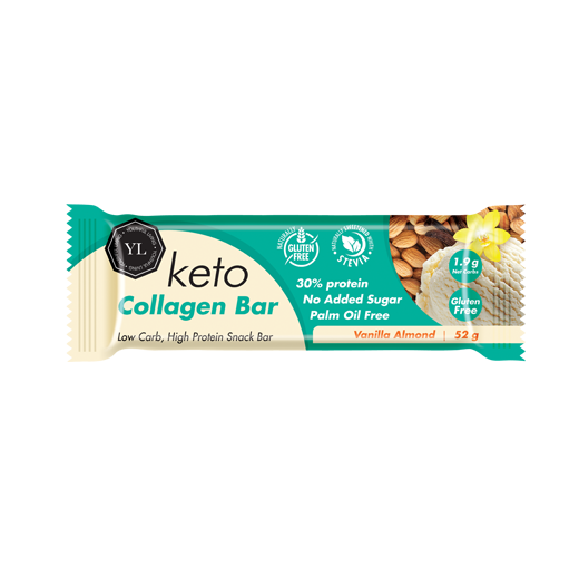 YL Keto Collagen Bar Vanilla Almond (52g)