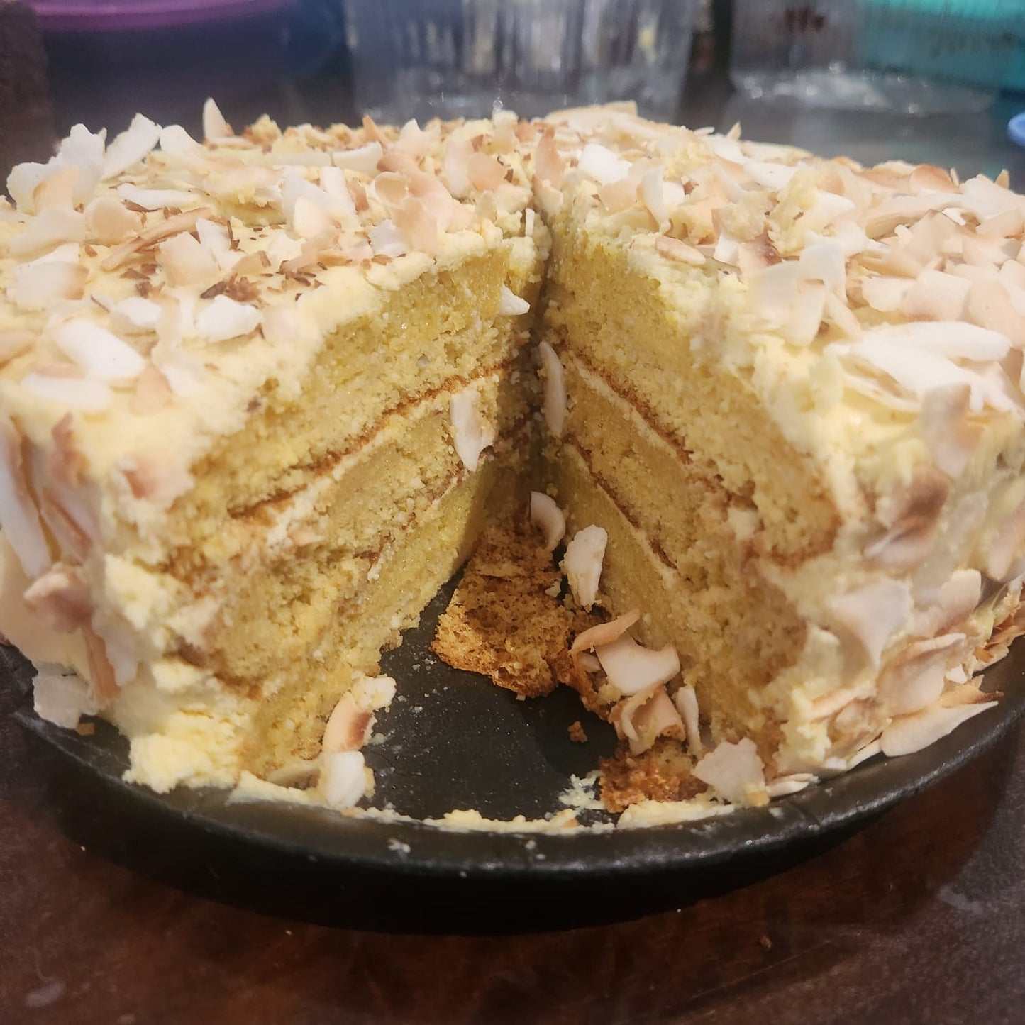 Vanilla & White Chocolate Cake - Slice