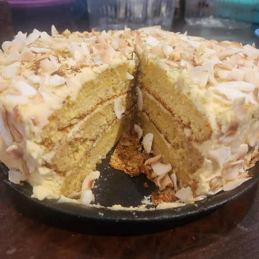 Vanilla & White Chocolate Cake - Slice
