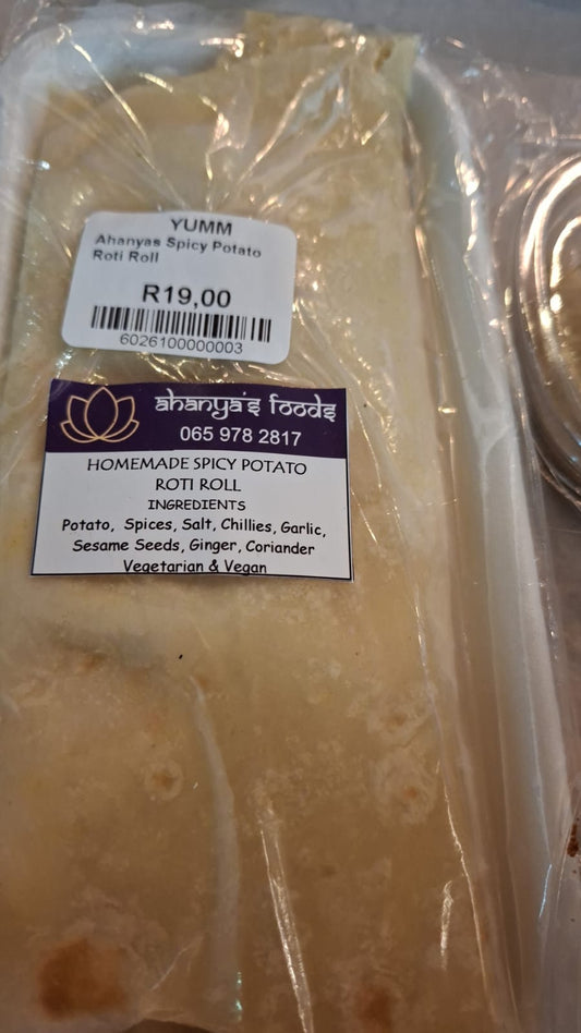Ahanyas Spicy Potato Roti Roll